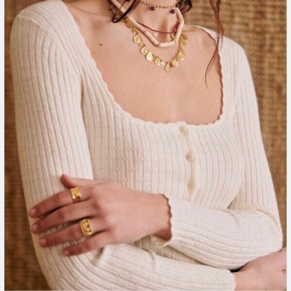 ISO SEZANE AMBROISE CARDIGAN ECRU XXS